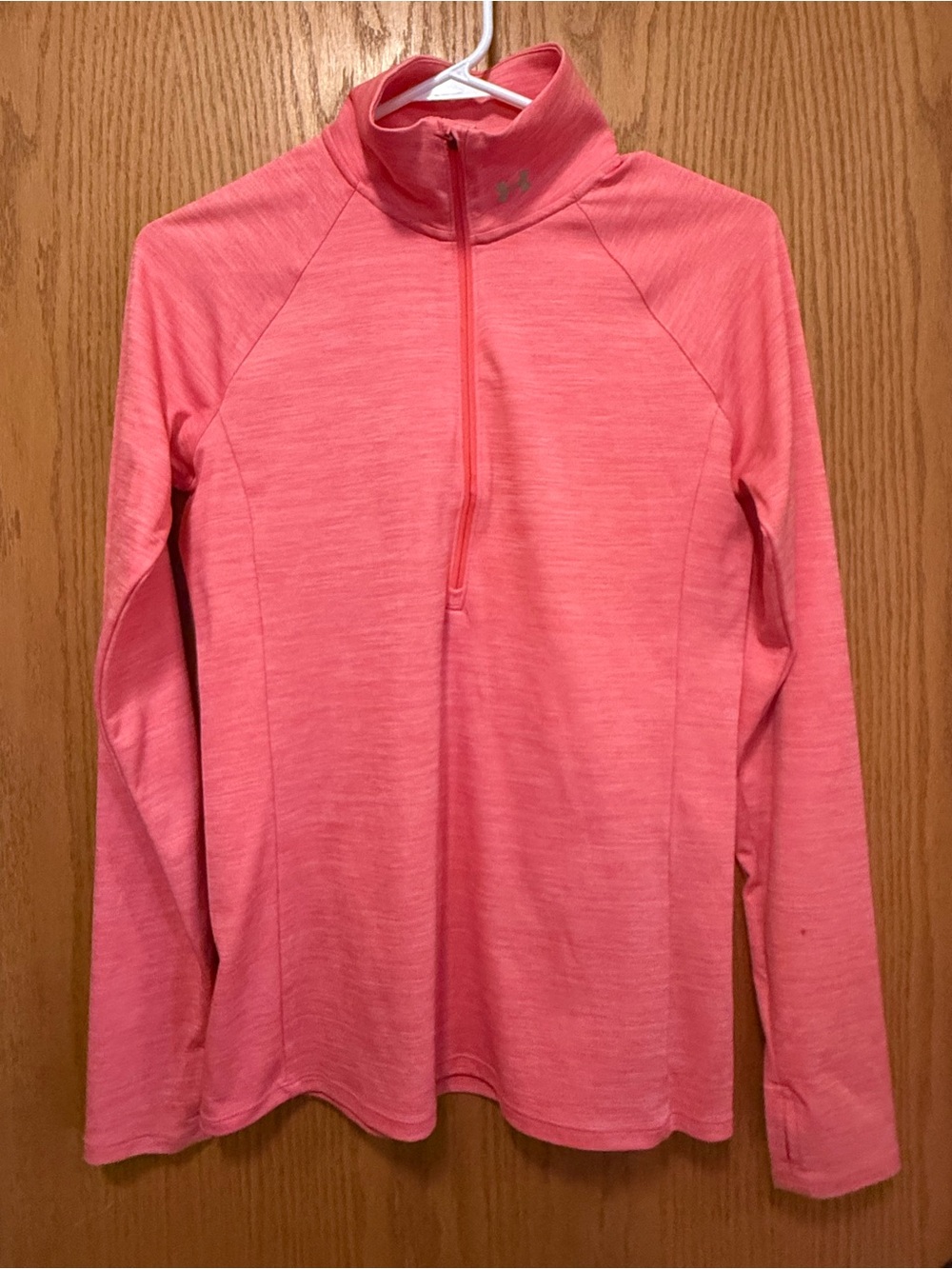 Under Armour Heathered Coral Pink Half-Zip Pullover